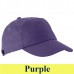 KP013 BAHIA - 7 panels cap, tépőzáras baseball sapka purple